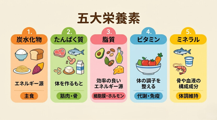 日本人の栄養と健康の課題　〜5大栄養素と栄養の過不足〜の画像