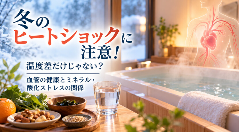 冬のヒートショックに注意！温度差だけじゃない？　～血管の健康とミネラル・酸化ストレスの関係〜